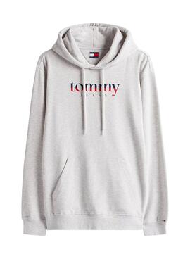 Sweat à capuche Tommy Jeans Hoodie DNA gris pour homme