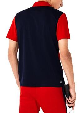 Polo Lacoste Sport Colorblock Rouge pour Homme