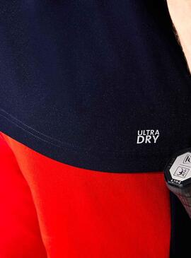 Polo Lacoste Sport Colorblock Rouge pour Homme