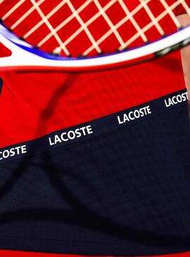 Polo Lacoste Sport Colorblock Rouge pour Homme