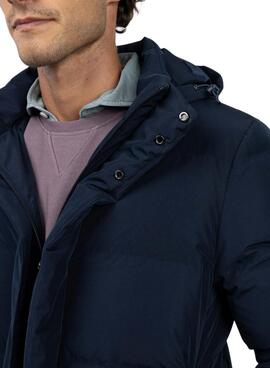 Manteau matelassé El Ganso bleu marine pour homme