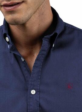 Chemise El Ganso teint en bleu pour homme