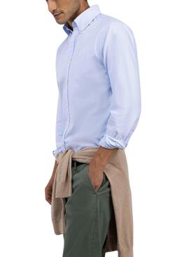 Chemise El Ganso Oxford bleue pour homme