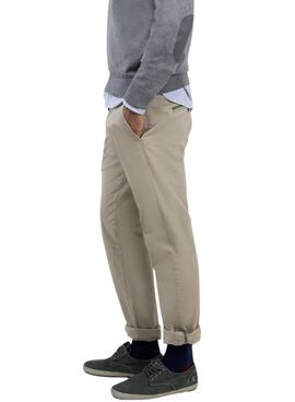 Pantalon chino beige slim fit pour homme de la marque El Ganso.