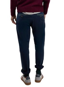 Pantalon chino Le Ganso bleu marine slim fit pour homme
