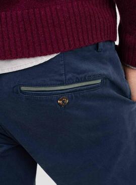 Pantalon chino Le Ganso bleu marine slim fit pour homme