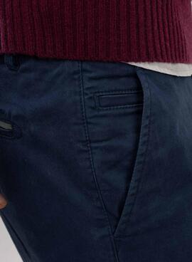 Pantalon chino Le Ganso bleu marine slim fit pour homme