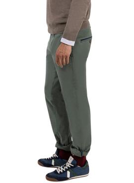 Pantalon chino El Ganso verde ajusté slim pour homme