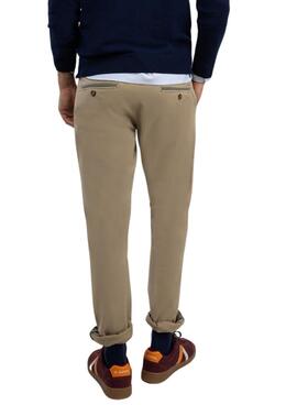Pantalon chino El Ganso camel ajustado para hombre