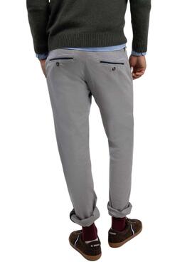 Pantalon chino El Ganso gris ajustado para hombre