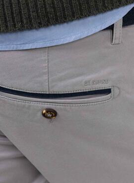 Pantalon chino El Ganso gris ajustado para hombre