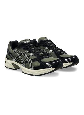 Baskets Asics Gel 1130 vertes et noires pour homme.