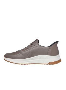 Chaussures Skechers Bobs Squad 4 taupe pour homme