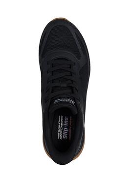 Chaussures Skechers Bobs Squad noir pour homme.