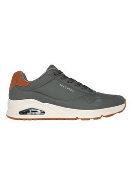 Chaussures Sketchers Uno vertes pour homme