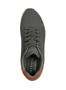 Chaussures Sketchers Uno vertes pour homme