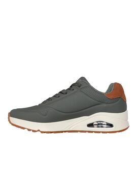 Chaussures Sketchers Uno vertes pour homme