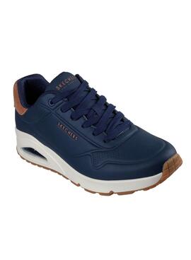 Chaussures Skechers Uno bleues pour hommes