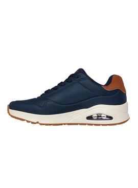 Chaussures Skechers Uno bleues pour hommes
