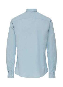 Chemise Only and Sons Alvares bleue Oxford slim pour homme