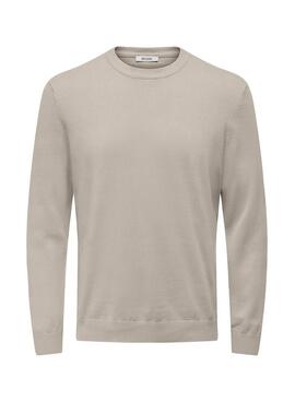 Maillot Only and Sons Holger beige pour homme