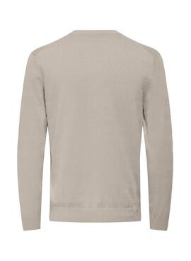 Maillot Only and Sons Holger beige pour homme