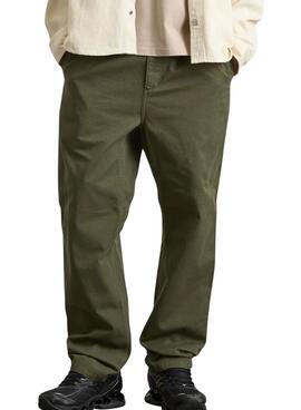 Pantalon Carhartt Flint vert teint en pièce pour homme