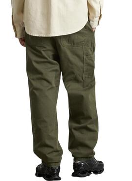 Pantalon Carhartt Flint vert teint en pièce pour homme