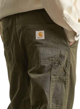 Pantalon Carhartt Flint vert teint en pièce pour homme
