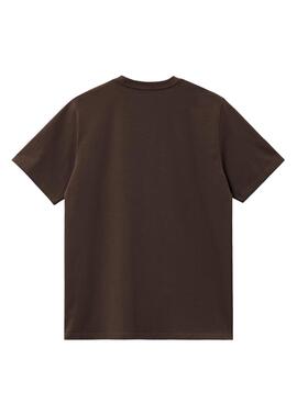 T-shirt Carhartt Chase marron pour homme.