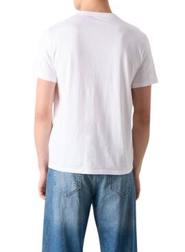 T-shirt Calvin Klein Redbox blanc pour homme