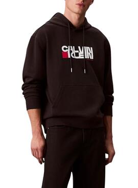 Sweatshirt Calvin Klein CK Redbox noir pour homme