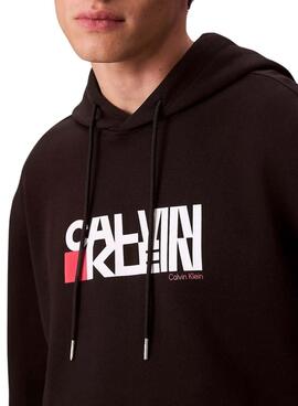 Sweatshirt Calvin Klein CK Redbox noir pour homme