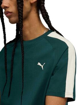 T-shirt Puma T7 verte pour homme.