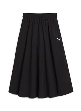 Jupe Puma T7 tissée midi noir pour femme