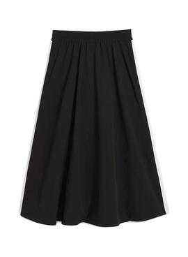 Jupe Puma T7 tissée midi noir pour femme