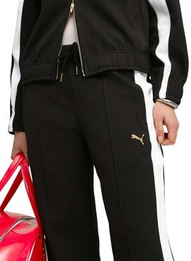 Pantalon de sport Puma T7 évasé noir pour femme