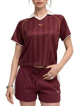 Maillot Puma T7 Football grenat pour femme