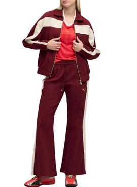 Veste de sport Puma T7 Relaxed bordeaux pour femme