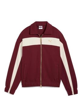 Veste de sport Puma T7 Relaxed bordeaux pour femme