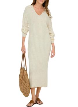 Robe Only Tessa beige pour femme