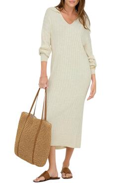 Robe Only Tessa beige pour femme