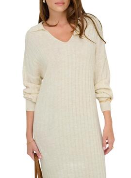 Robe Only Tessa beige pour femme