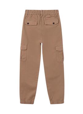 Pantalon cargo Mayoral beige pour garçon