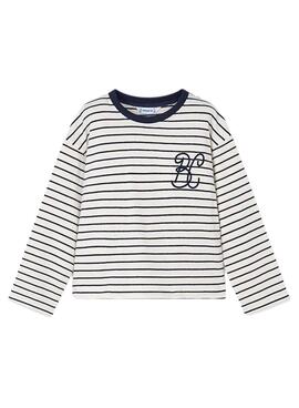 Maillot Mayoral à rayures marine pour fille