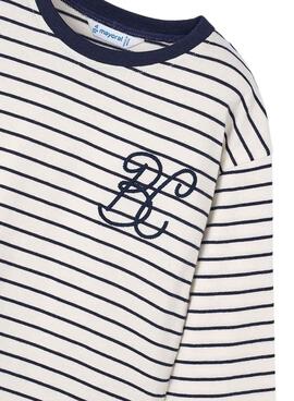 Maillot Mayoral à rayures marine pour fille