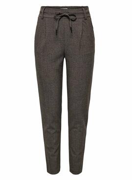 Pantalon Only Poptrash marron pour femme.