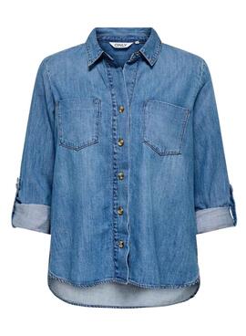 Chemise Only Yasmin en denim léger pour femme
