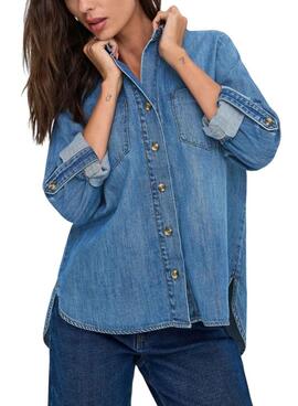 Chemise Only Yasmin en denim léger pour femme