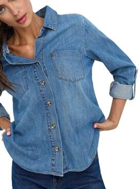 Chemise Only Yasmin en denim léger pour femme